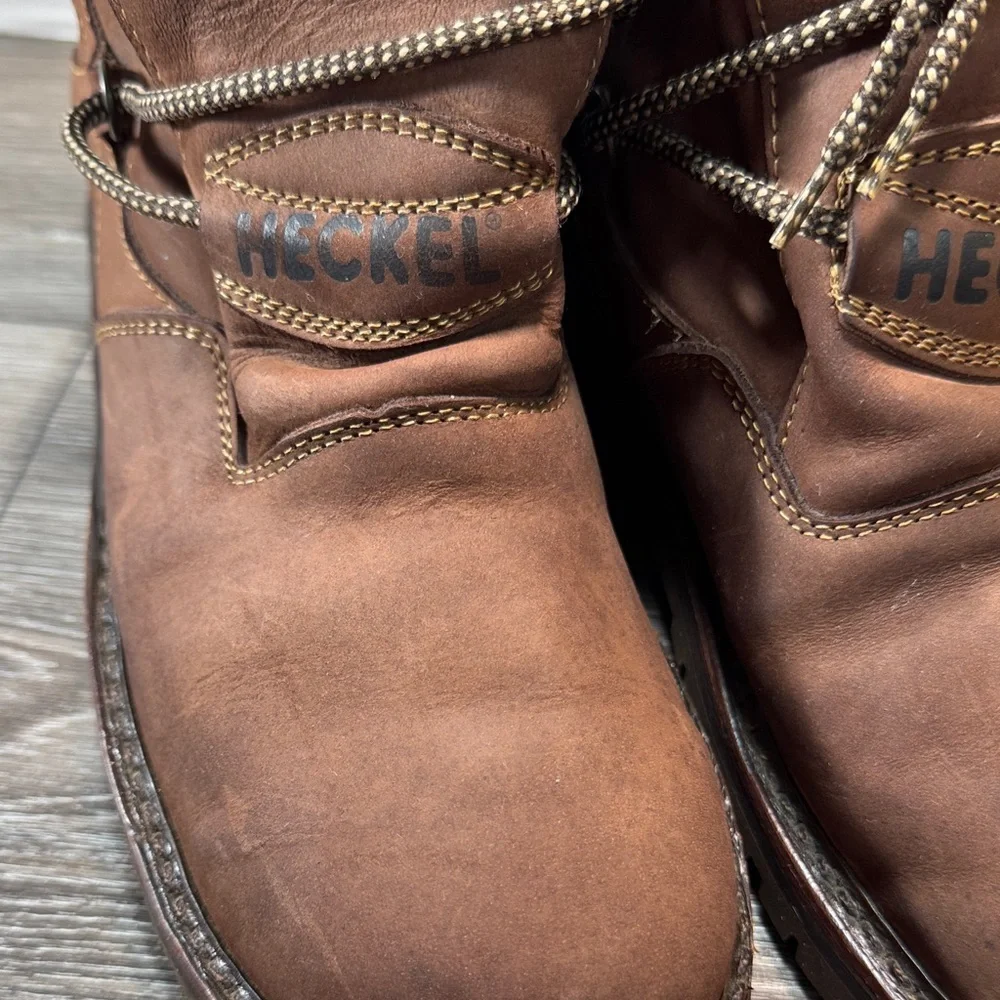 Davos camping Men's Brown Boots size 44 made in Italy (s121)